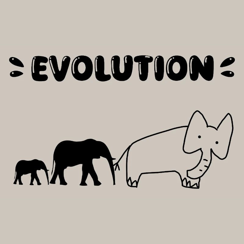 Elephant Evolution – Drôles d’étapes de l’évolution.