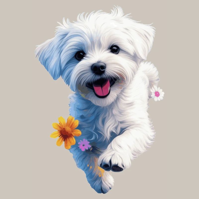 Maltesischer Welpe springt - 2 - 🐾