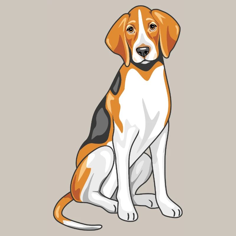 Sitzender Foxhound