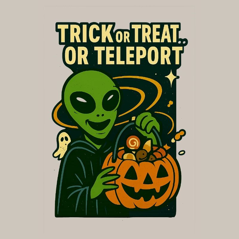 Alien Halloween T-Shirt – Süßes oder Saures... oder...