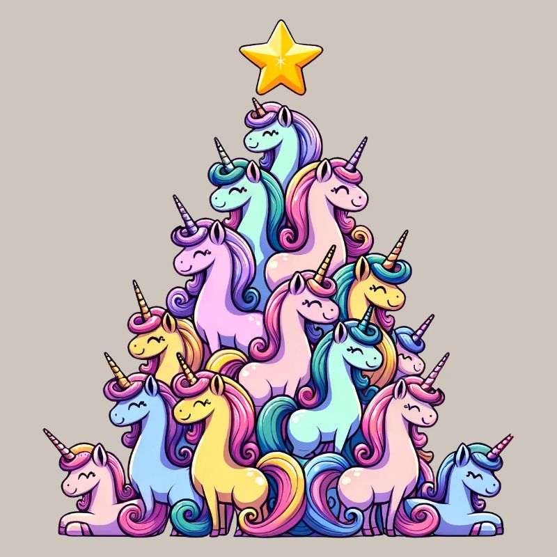 Conception d’arbre de Noël Licorne