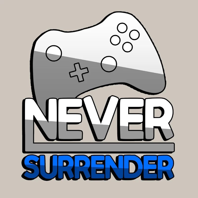 NEVER SURRENDER (Blue) + Controller - Gaming
