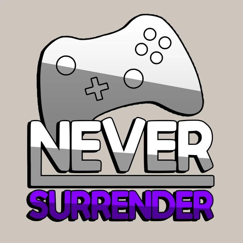 NEVER SURRENDER (Lila) + Controller - Gaming