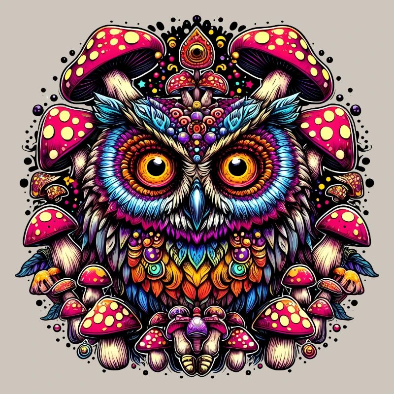 Psychedelische Eule