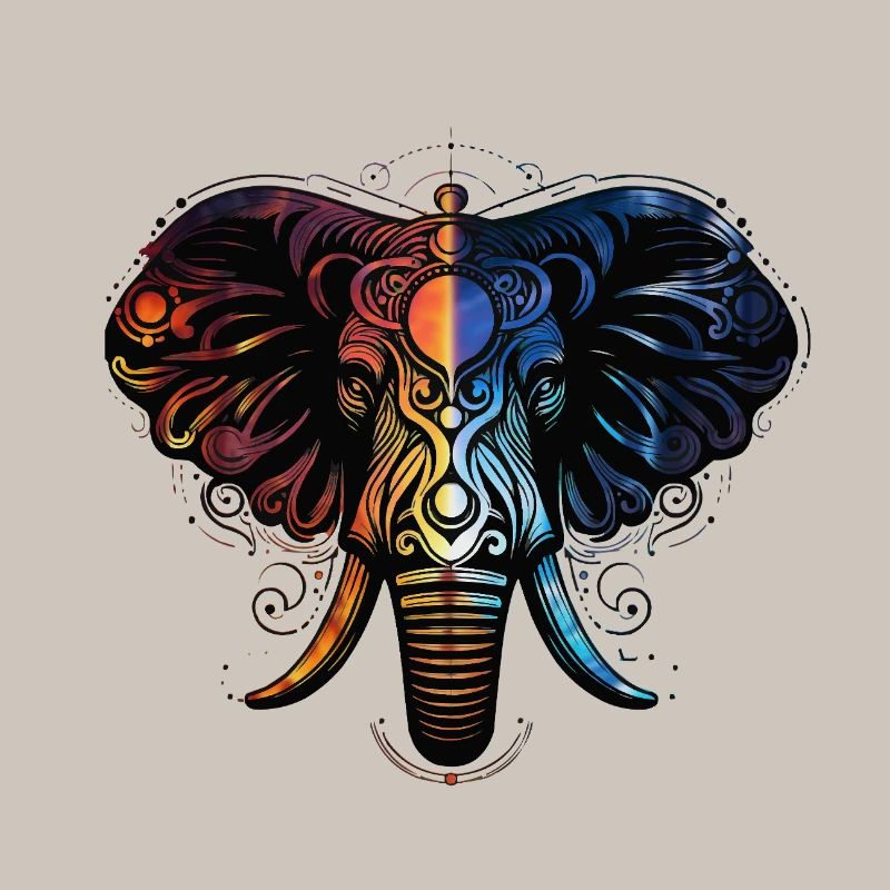 Éléphant Feu Eau