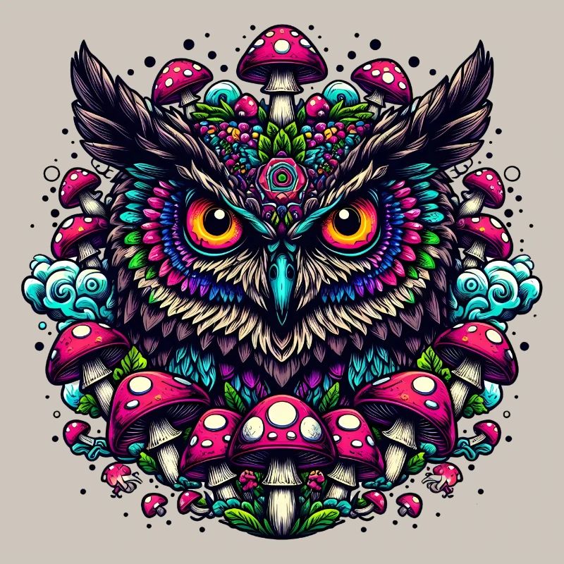 Psychedelische Eule