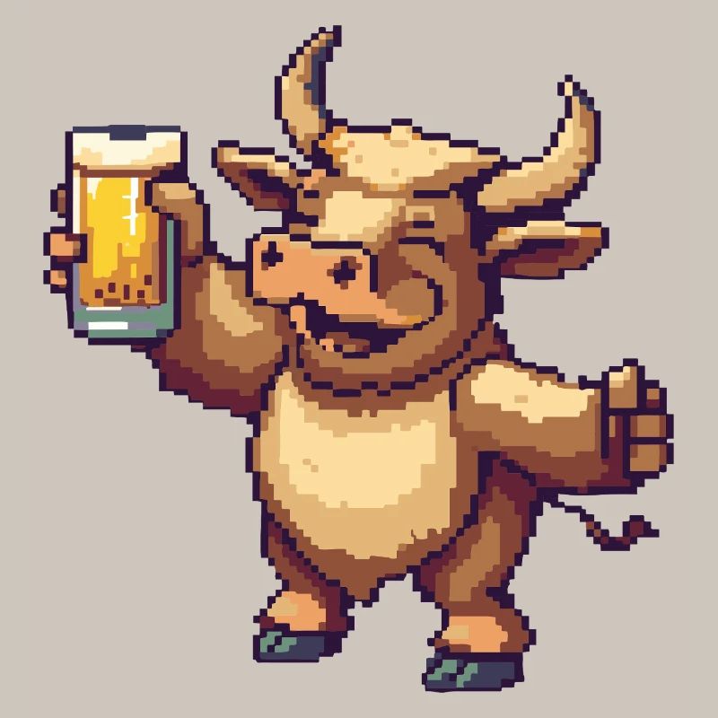 Stier Pixel Bier
