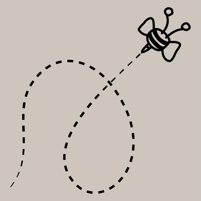 Line Dashed Bee