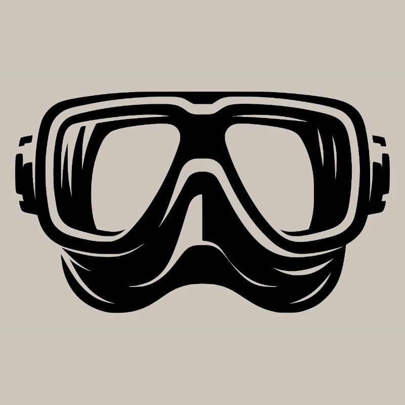 Style de logo de lunettes de plongée simples