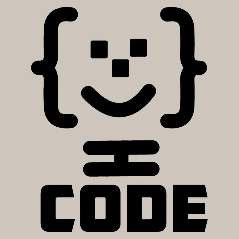 Logo du code du programmeur principal avec texte CODE