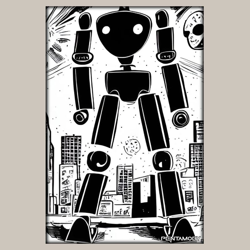 Robot Comic Future Cyborg Machine Technology