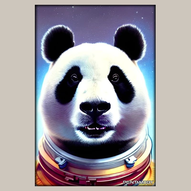 Panda Bear Panda Astronaut Future Sci-Fi Technology