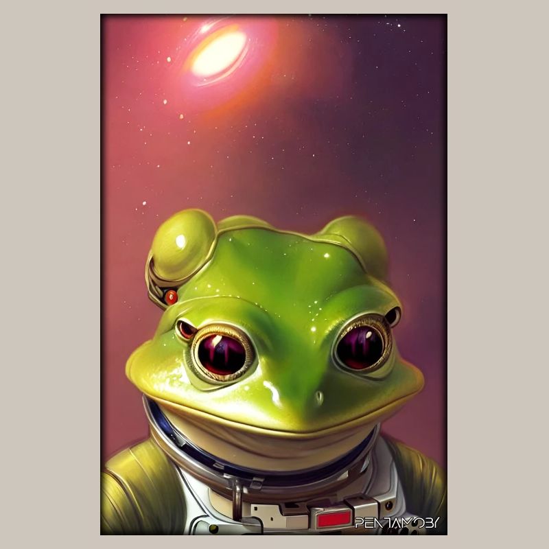 Frog Amphibian Astronaut Future Sci-Fi Technology