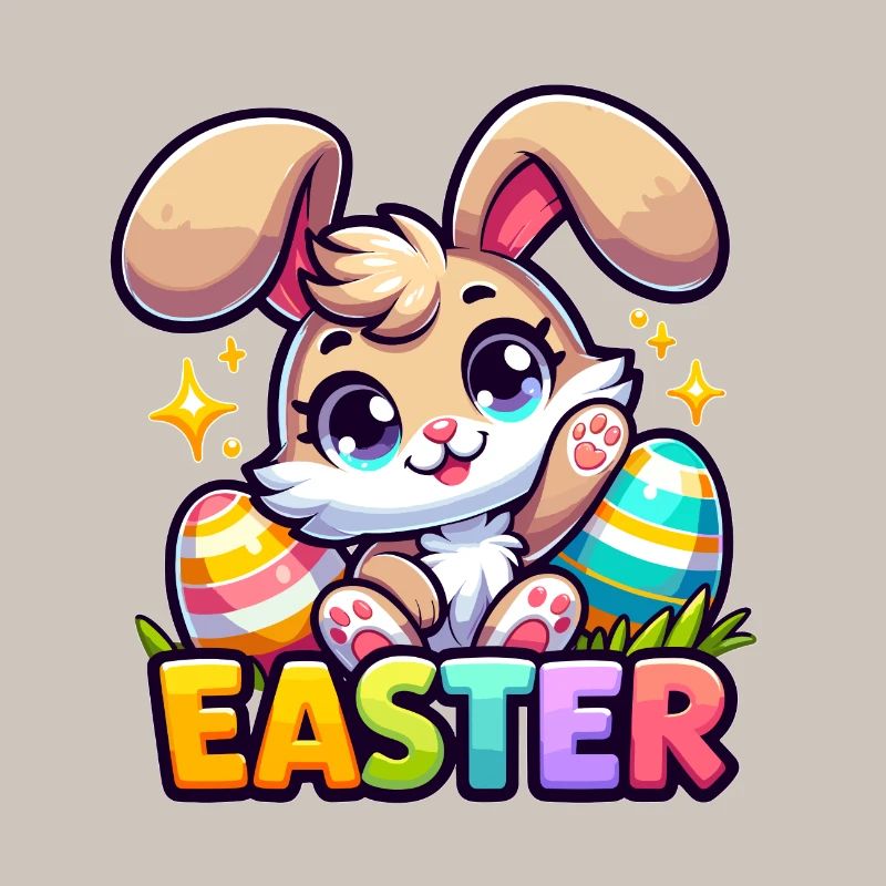 Happy Easter - Easter Bunny Illustration