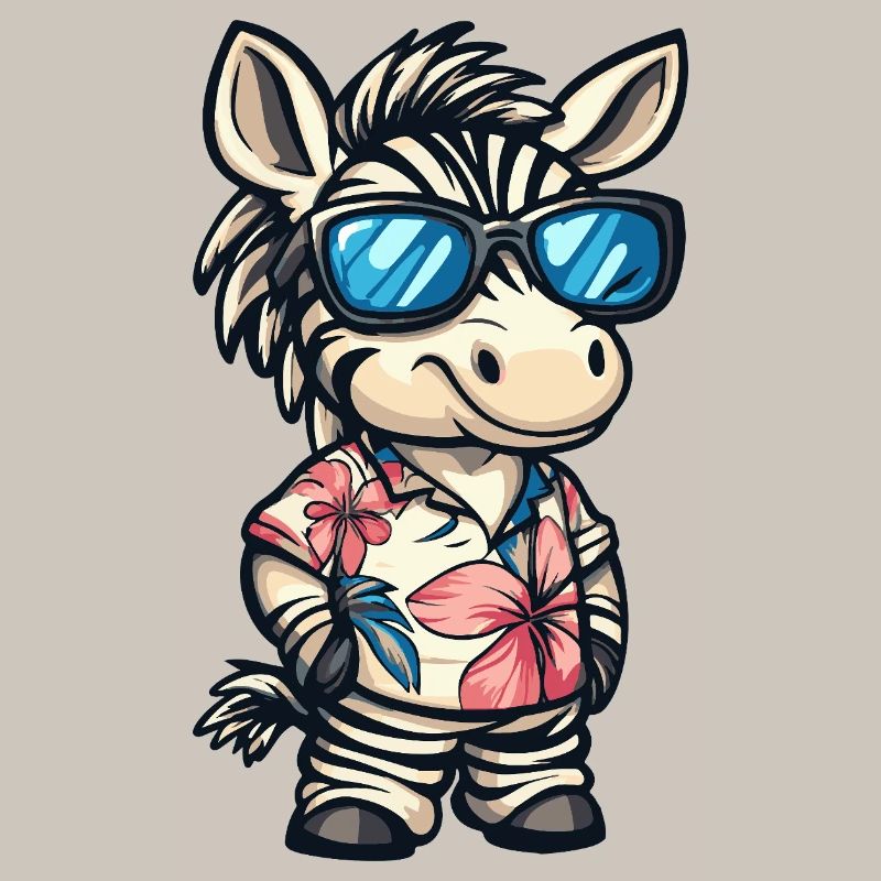 Zebra Comic Cool Sommer