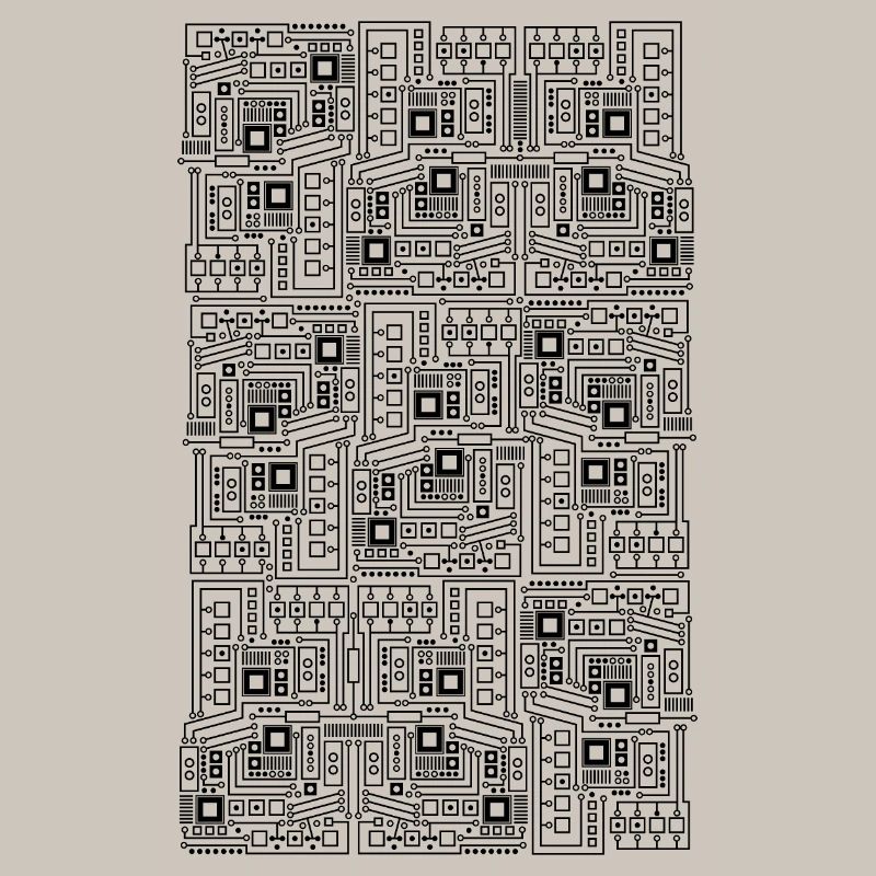 Circuit board CPU motif technology pattern computer gift