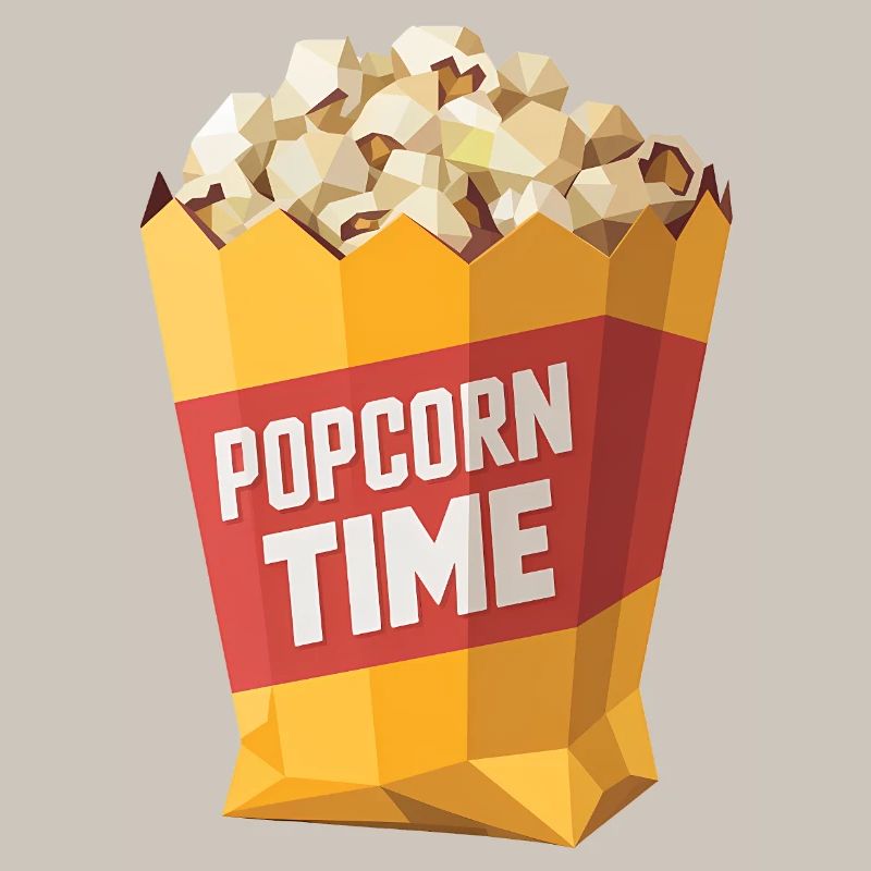 Popcorn Bag - Cool Low Poly Logo