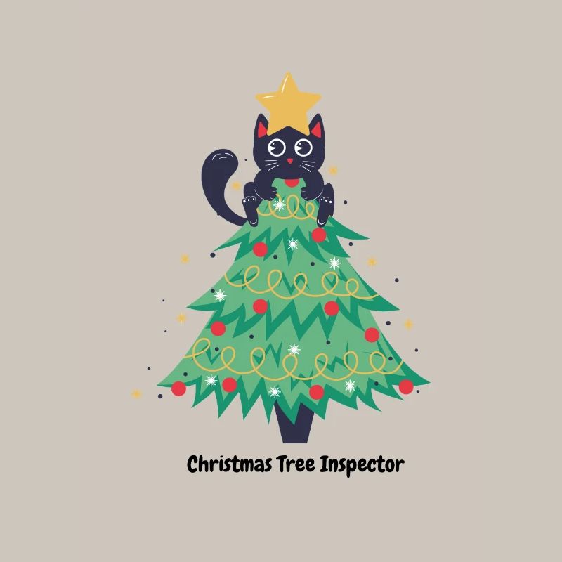 Katzen-Weihnachtspullover im Baum