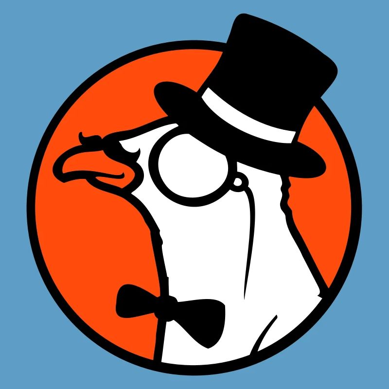 Sir Bird Top Hat Monocle Glasses Rich Mr.