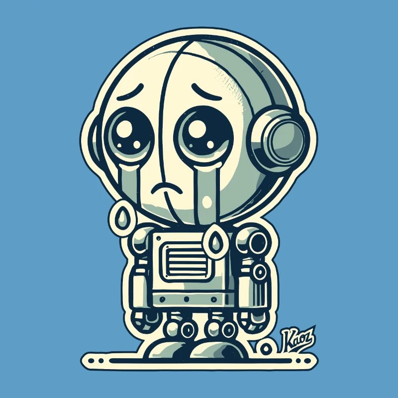 Alles wird gut, kleiner trauriger Roboter