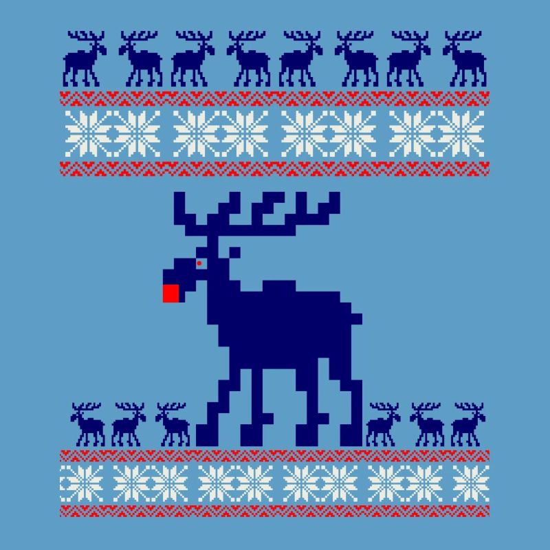 Reindeer Pattern Knitting Winter Rudolf Elk Pixel xma