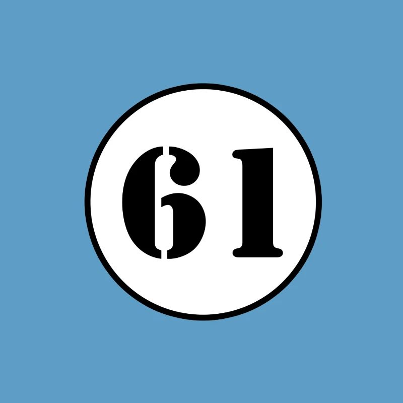 NUMMER 61 Einundsechzig Geburtstag Geschenk