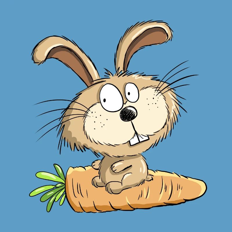 Rabbit With Carrot I Easter I Easter Comic