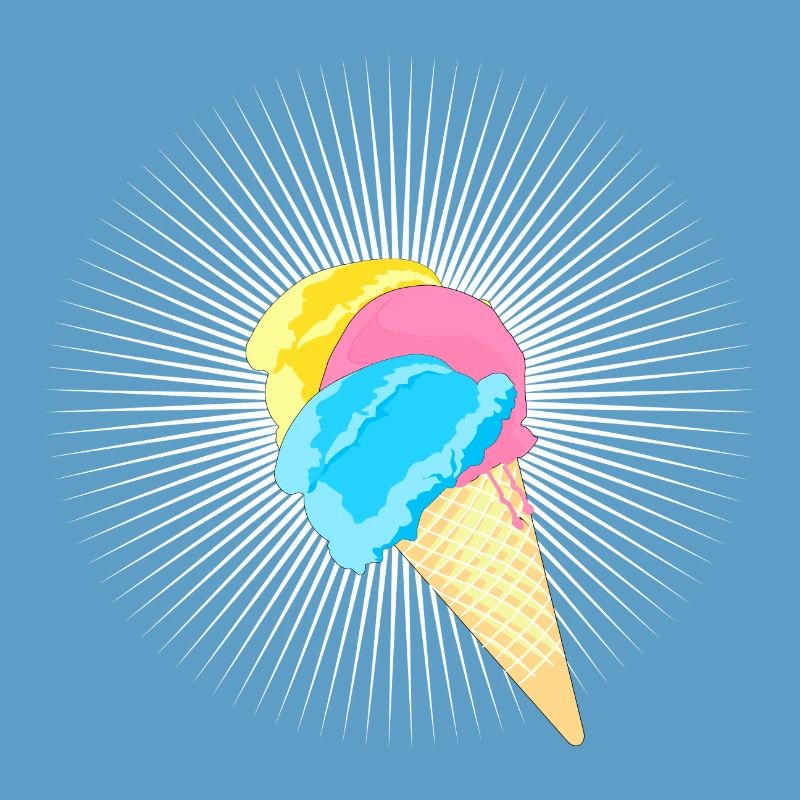 Eis Eistüte Eiskrem Softeis Waffel Strahlen