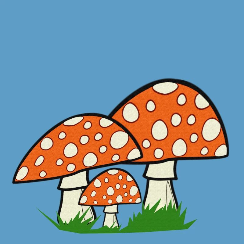 nature graphics, toadstools, great forest motifs
