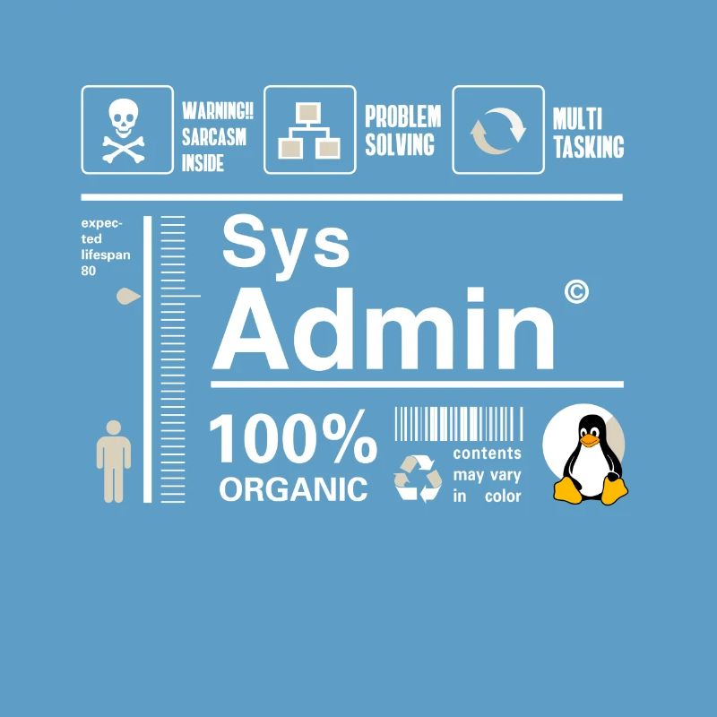 Sys Admin Penguin Ordinateur Nerd pc Platine cpu inh