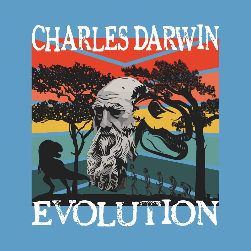 Idée cadeau textile Charles Darwin Evolution