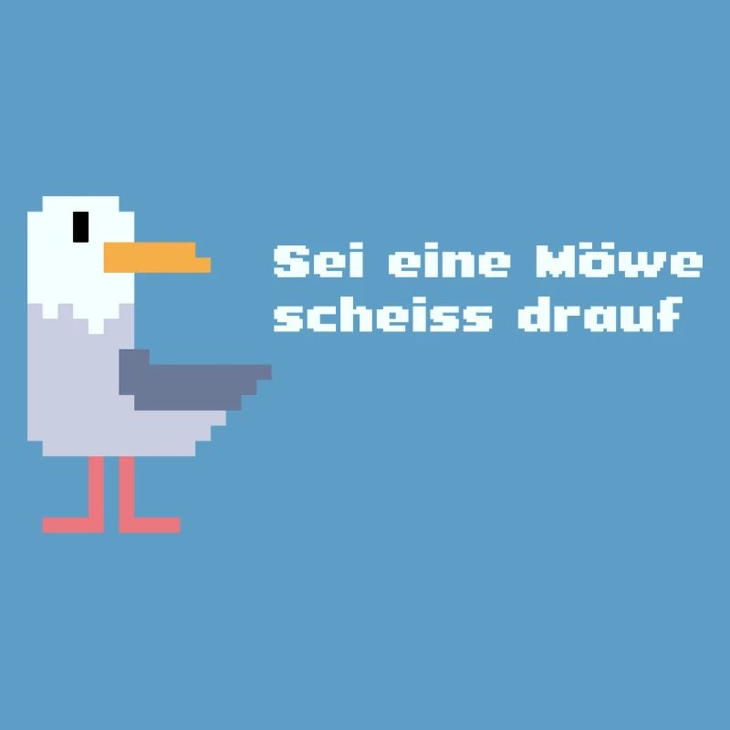 sei eine pixel Möwe