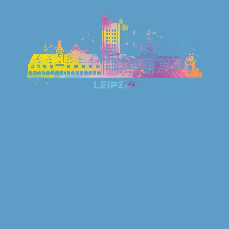 Leipzig Skyline Coloré Leipzig Uniriese
