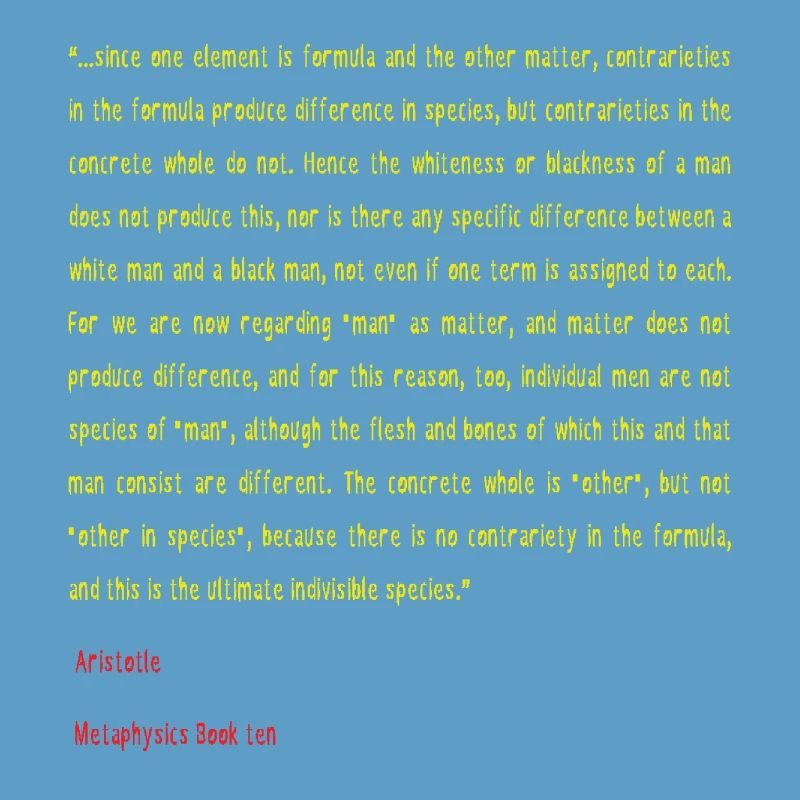 Aristotle Metaphysics Book ten