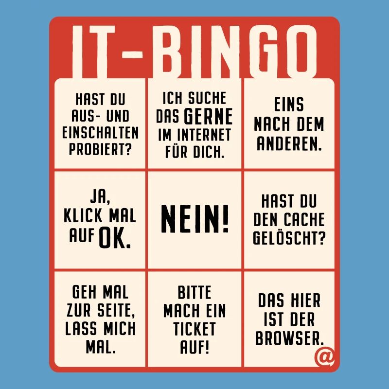 IT Support Bingo Service Desk IT Helpdesk Sysadmin