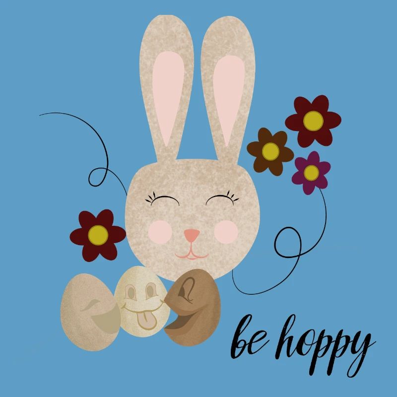 Be Hoppy Cute Easter Bunny Design