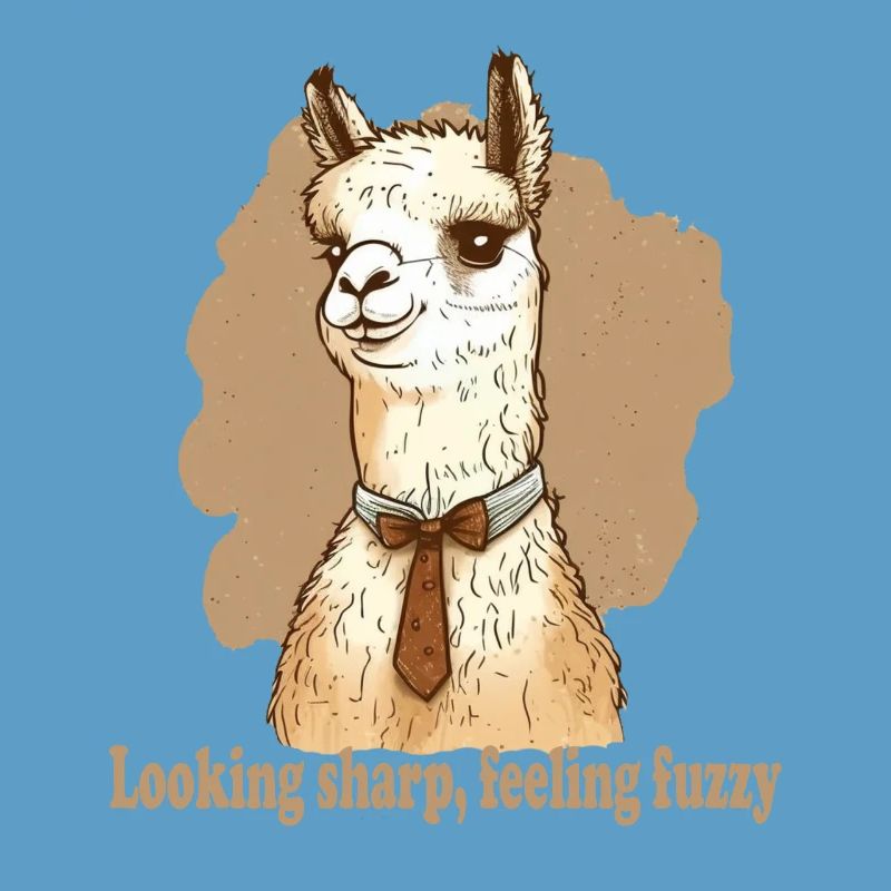 Looking sharp feeling fuzzy Lama