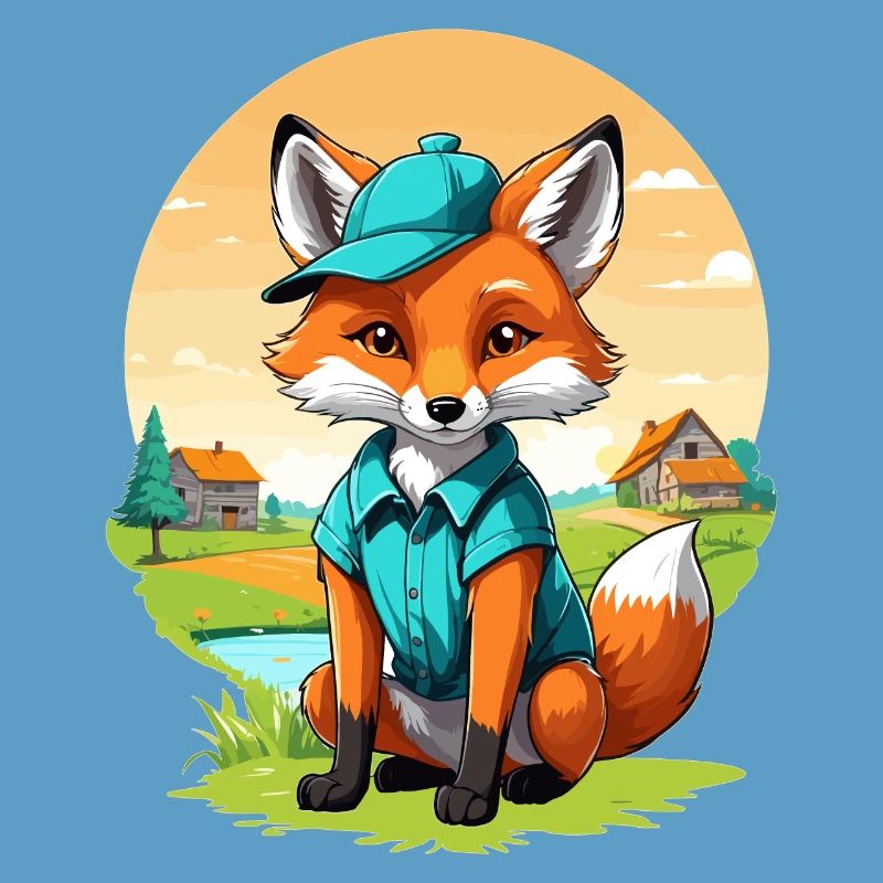 Fox with cap