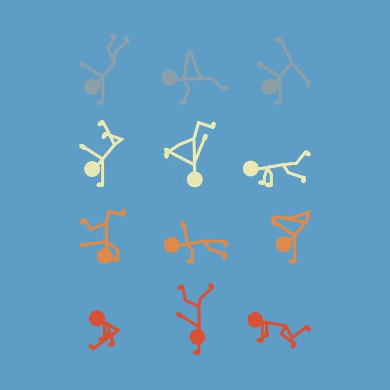 Breakdancer stick figures