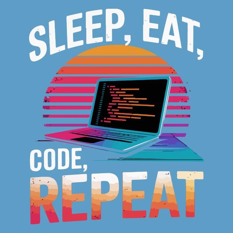 Schlaf Essen Code Wiederholen Geschenk Programmierer Entwickler