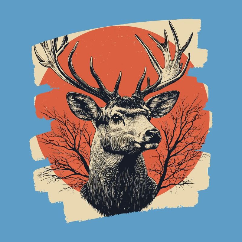Hirsch mit Geweih