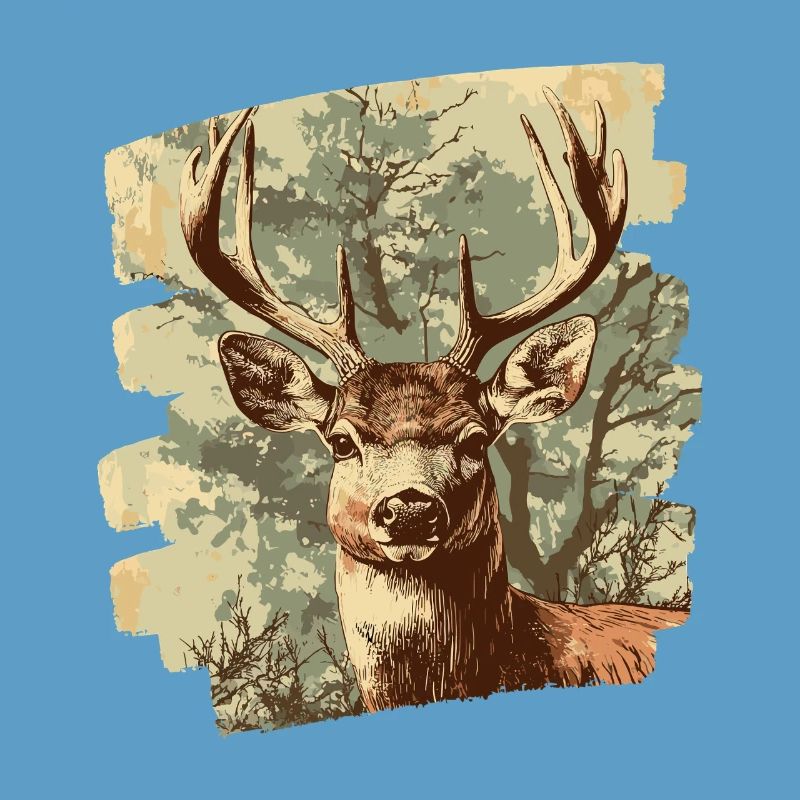 Hirsch mit Geweih