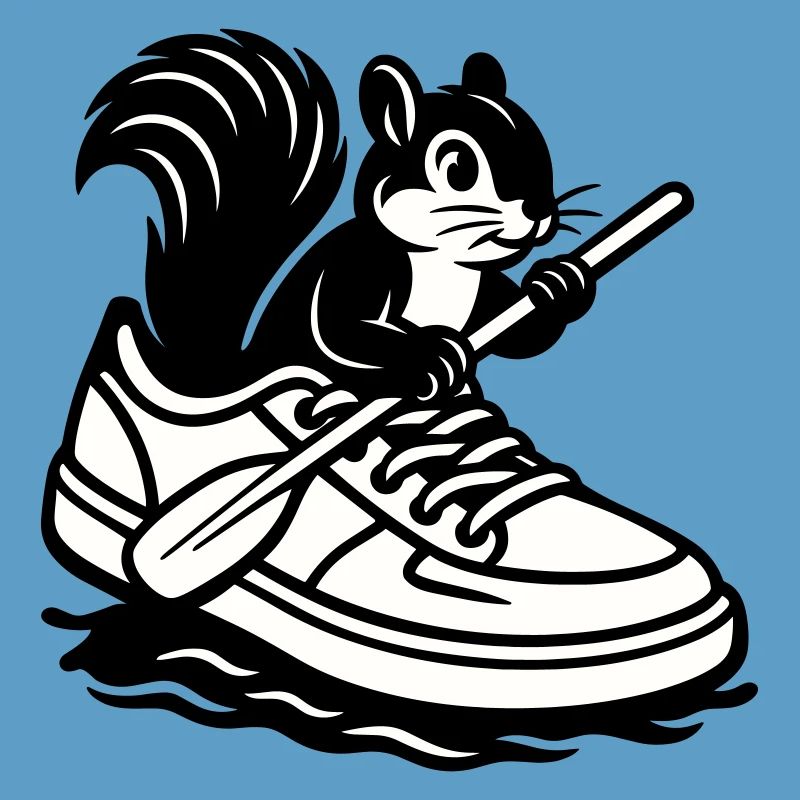 Écureuil en baskets !