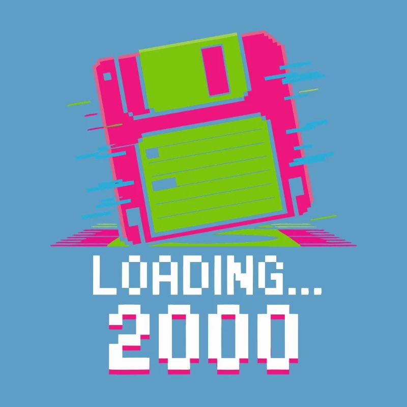 Loading 2000 Disketten-Design Retro Pixel Design