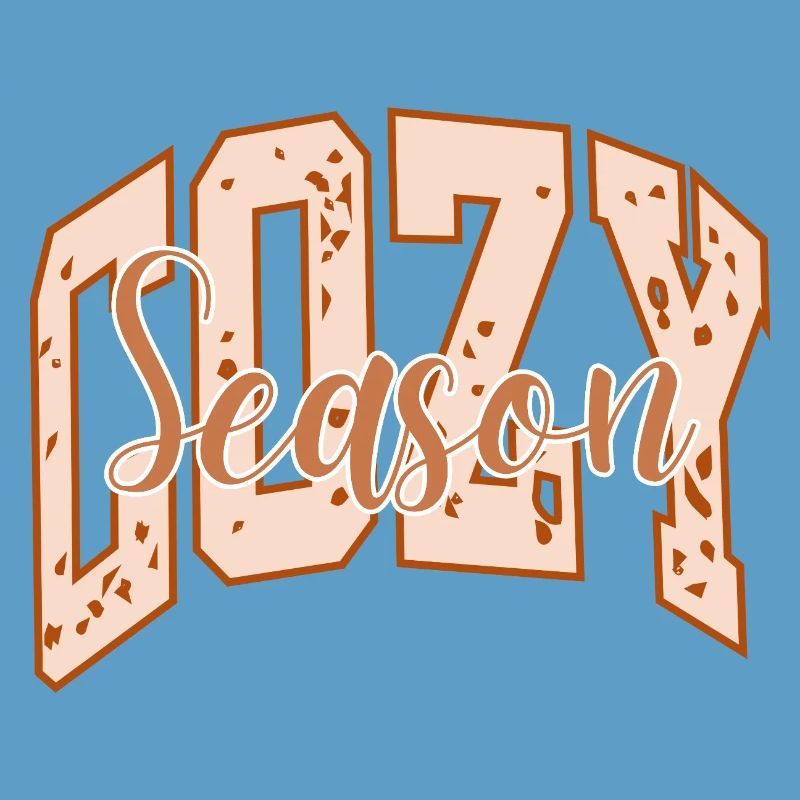 Cozy season exploded pattern and bold typography