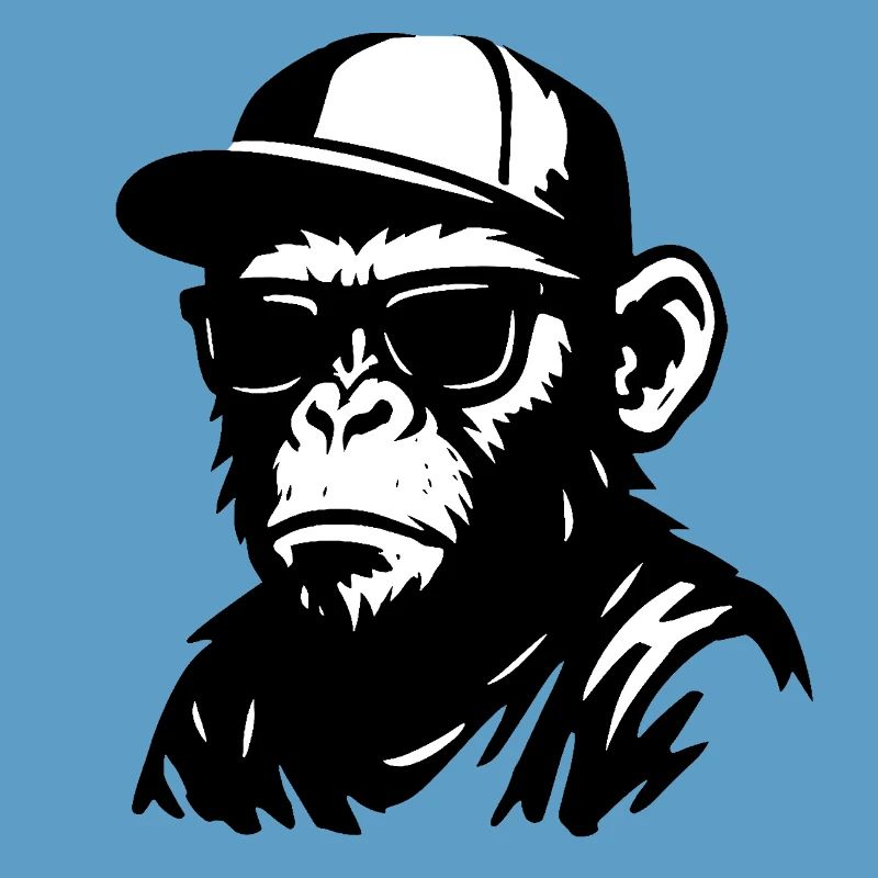 Conception de graffiti de singe urbain
