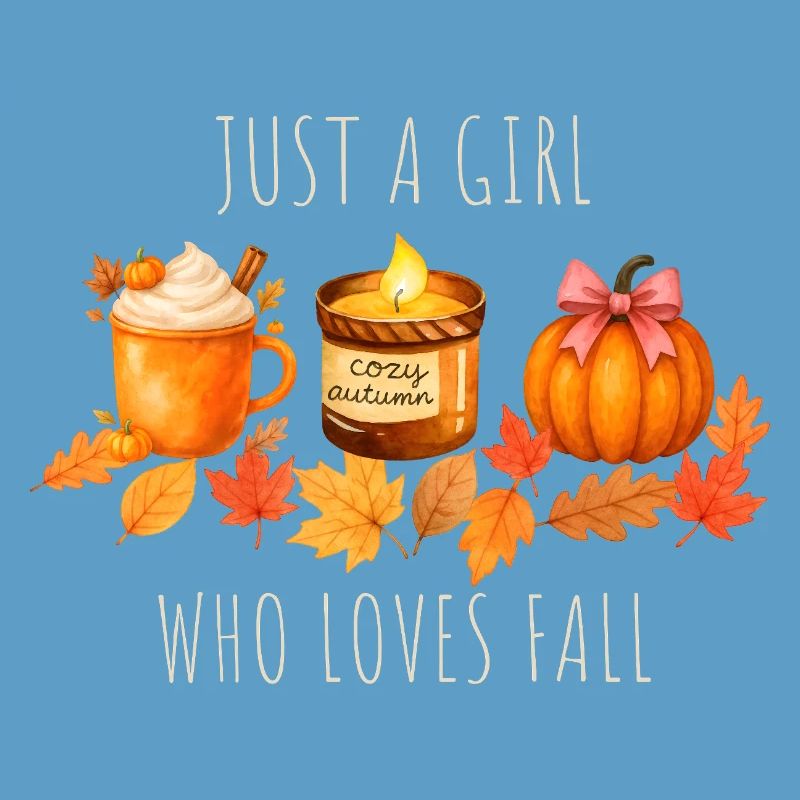 Nur ein Mädchen das Herbst liebt