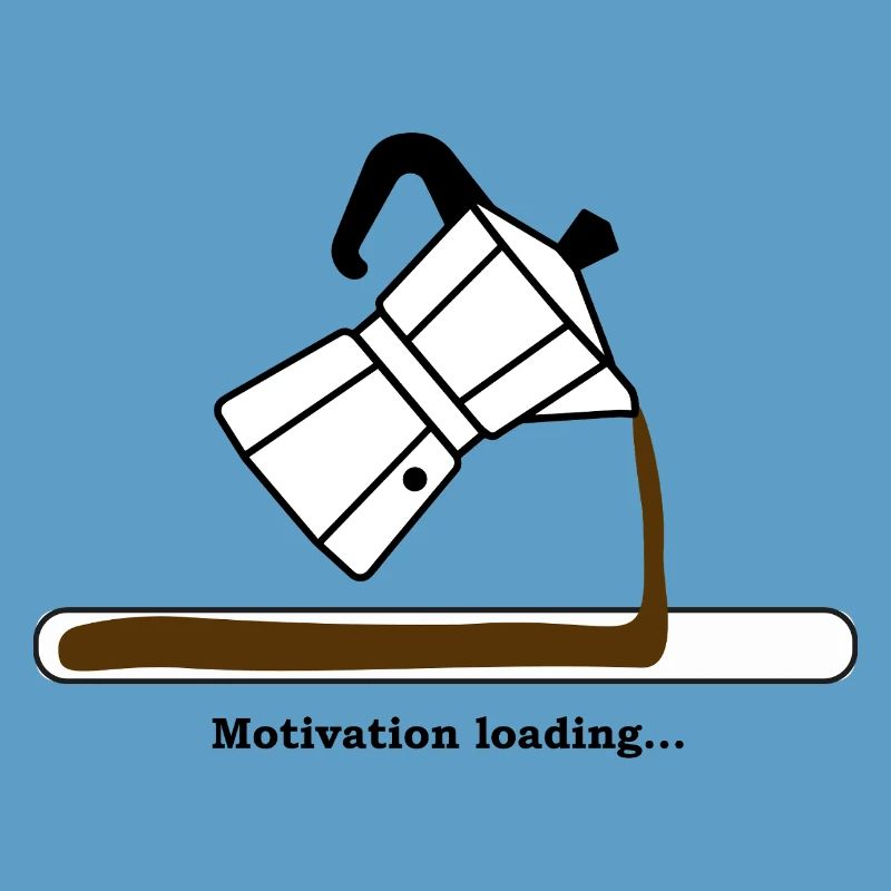 Motivation Loading mit Kaffee