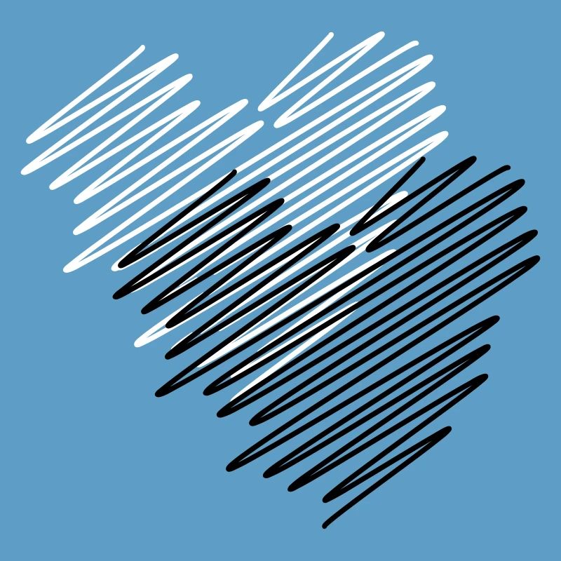 Zwei Herzen Scribble