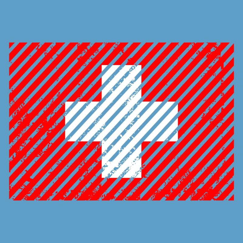  Schweizer Flagge Retro